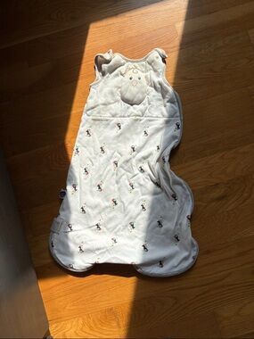 Nested Bean Cream Sleep Sack with Penguin Print